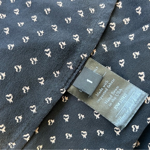 No. 6 Silk Halter Midi Dress Black Heart Pattern - Picture 4 of 7